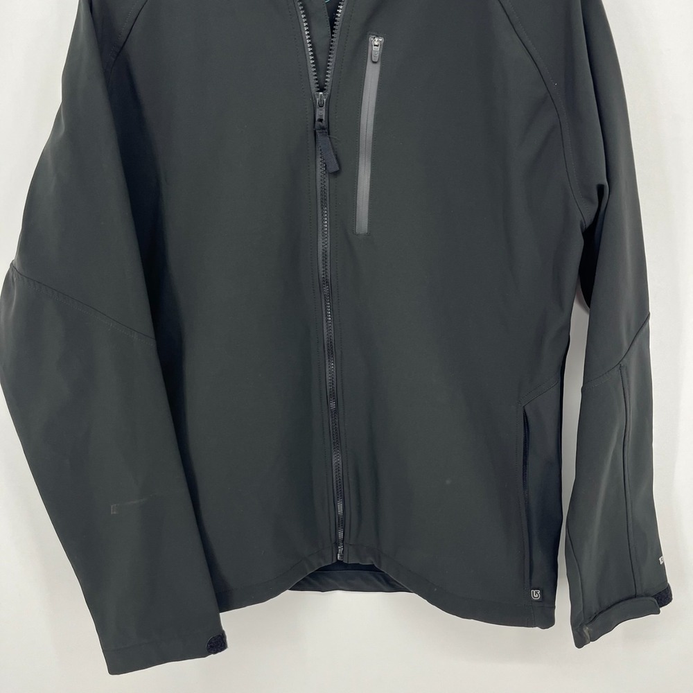Burton‎ Full Zip Jacket Men's Size M Black Pockets Softshell - Picture 3 of 12